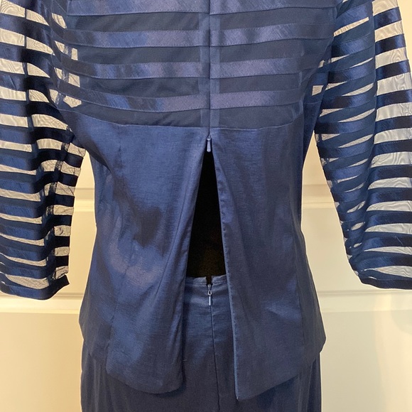 Vintage Emma Fashions Cocktail /wedding Navy gown- size 6 - Picture 9 of 14